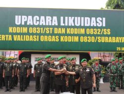 Tiga Kodim di Surabaya Resmi Dilikuidasi