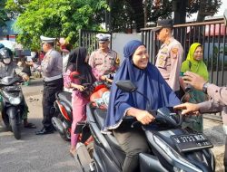 Unit Lantas Polsek Taman Himbau Pengendara Tertib Lalin dalam Operasi Keselamatan Semeru 2025