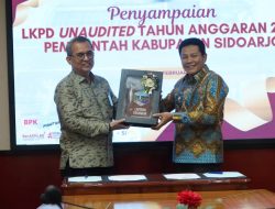 Serahkan LKPD 2024, Plt. Bupati Sidoarjo Targetkan Kembali Opini WTP
