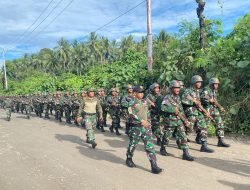 Siswa Dikmata TNI AL Angkatan XLV/I Satdik-4 Kodiklatal Manado Laksanakan Hanmars