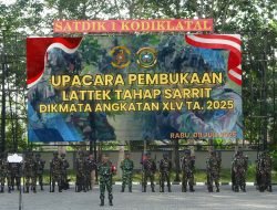 Satdik-1 Kodiklatal Buka Lattek Tahap Dasar Keprajuritan Dikmata XLV