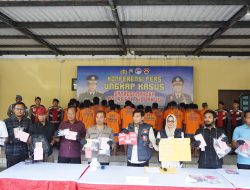 Kasat Resnarkoba Polresta Sidoarjo Ungkap 59 Kasus, Amankan 81 Tersangka