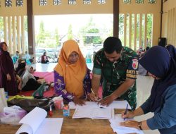 Satgas TMMD ke-126 Kodim 0816/Sidoarjo Pendampingan Posyandu  
