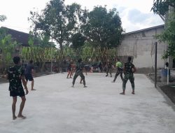 Membangun Desa, Program TMMD Lapangan Voli di Desa Kedondong Disambut Antusias