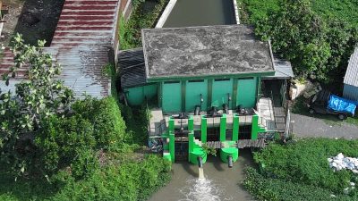 Gencar Gerakan Normalisasi Sungai, Pemkab Sidoarjo Siagakan Rumah Pompa 24 Jam