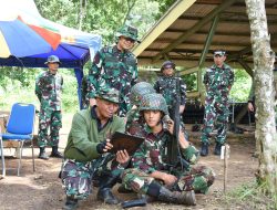Wadan Kodiklatal Meninjau Latihan Latek Berganda Dikmata TNI AL Angkatan 45