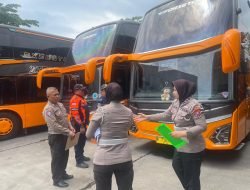 Polres Malang Cek Kelayakan Bus Pariwisata Jelang Nataru