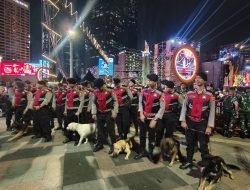 Baharkam Polri Kerahkan K-9 Jaga Keamanan Perayaan Tahun Baru di HI