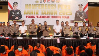 Polres Pelabuhan Tanjung Perak Berhasil Tekan Angka Kriminalitas Hingga 13 Persen di 2025