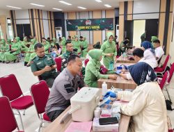 Kodim 0817/Gresik Gelar Donor Darah untuk Bantu Korban Bencana Alam Sumatera