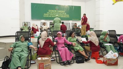 Donor Darah Dalam Rangka HUT ke-80 Persit Kartika Chandra Kirana.