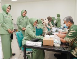 Persit Kartika Chandra Kirana Koorcab Rem 084 Gelar Penyuluhan Jantung dan Skrining CKG – EKG