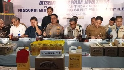 Polda Jatim Ungkap Dua Kasus Produksi Minyak Goreng Sawit “Minyak Kita” Tidak Sesuai Standar