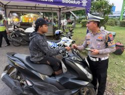 Ratusan Pelanggar Lalu Lintas di Sidoarjo Terjaring ETLE Handheld 