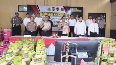 Polresta Sidoarjo Ungkap Sindikat Penyalahgunaan LPG Bersubsidi Berkedok Rumah Kontrakan 