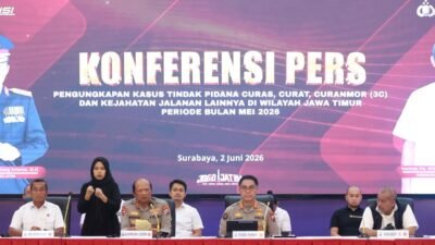 Polda Jatim Ungkap 320 Kasus 3C dan Kejahatan Jalanan Mei 2026