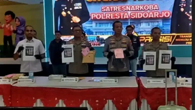 Polresta Sidoarjo Ungkap Jaringan Narkoba Internasional Vape