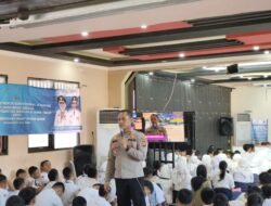 Tanamkan Kesadaran Hukum Sejak Dini, Polresta Sidoarjo Edukasi Siswa Baru SMKN 1 Lewat MPLS