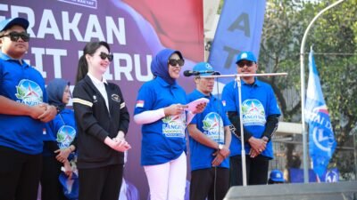 Hadiri HUT ke-25 Partai Demokrat di Sidoarjo, Arumi Bachsin Ajak Masyarakat Membumikan Langit Biru lewat Penghijauan