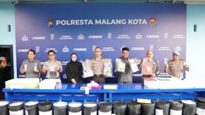 Bongkar Jaringan Lintas Provinsi, Polresta Malang Kota Amankan 3,2 Kg Sabu dan 2.480 Butir Ekstasi
