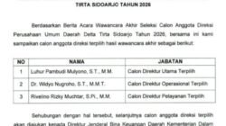 Estafet Kepemimpinan Baru Perumda Delta Tirta Sidoarjo: Bupati Subandi Tetapkan Tiga Calon Direksi
