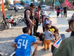 Polwan Polresta Sidoarjo Hadir di CFD, Berikan Pengamanan Humanis 