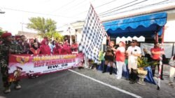 Bersama Forkopimka Wabup Sidoarjo Melepas Peserta Karnaval HUT ke-81 RI di Jala Griya
