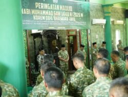 Maulid Nabi di Masjid Al-Wathon: Danrem Ajak Prajurit Mantapkan Iman & Pengabdian