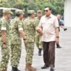 Danrem Bhaskara Jaya Sambut Kedatangan Menhan RI di Lanudal Juanda