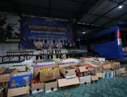 Operasi KRYD, Polrestabes Surabaya Sita 5.385 Botol Minuman Beralkohol Ilegal