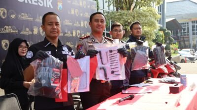 Ungkap Sindikat Curanmor Lintas Wilayah, Polres Gresik Amankan 11 Tersangka